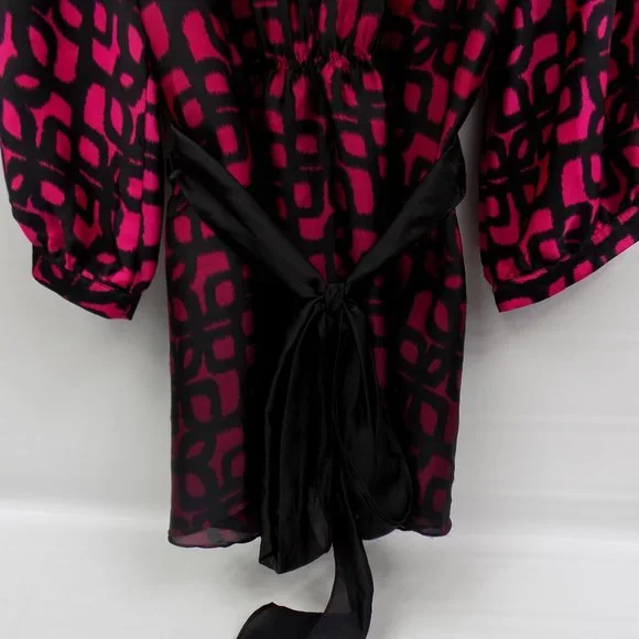 Calvin Klein Satin Feel Tie Back Kimono Style Blouse Size 2X - Picture 9 of 11